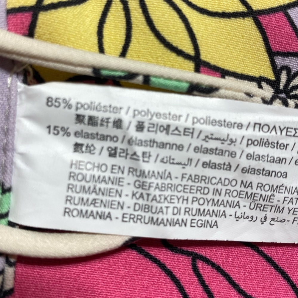 Zara Floral Sleeveless Spaghetti Strap Crop Tank Top Size Medium - Picture 12 of 12